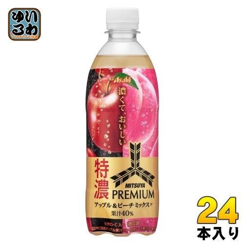 เครื่องดื่มงานปาร์ตี้ Asahi mitsuya premium เครื่องดื่มสไตล์ฟรุ๊ตค็อกเทล รสแอปเปิ้ลผสมพีช 500 ml.