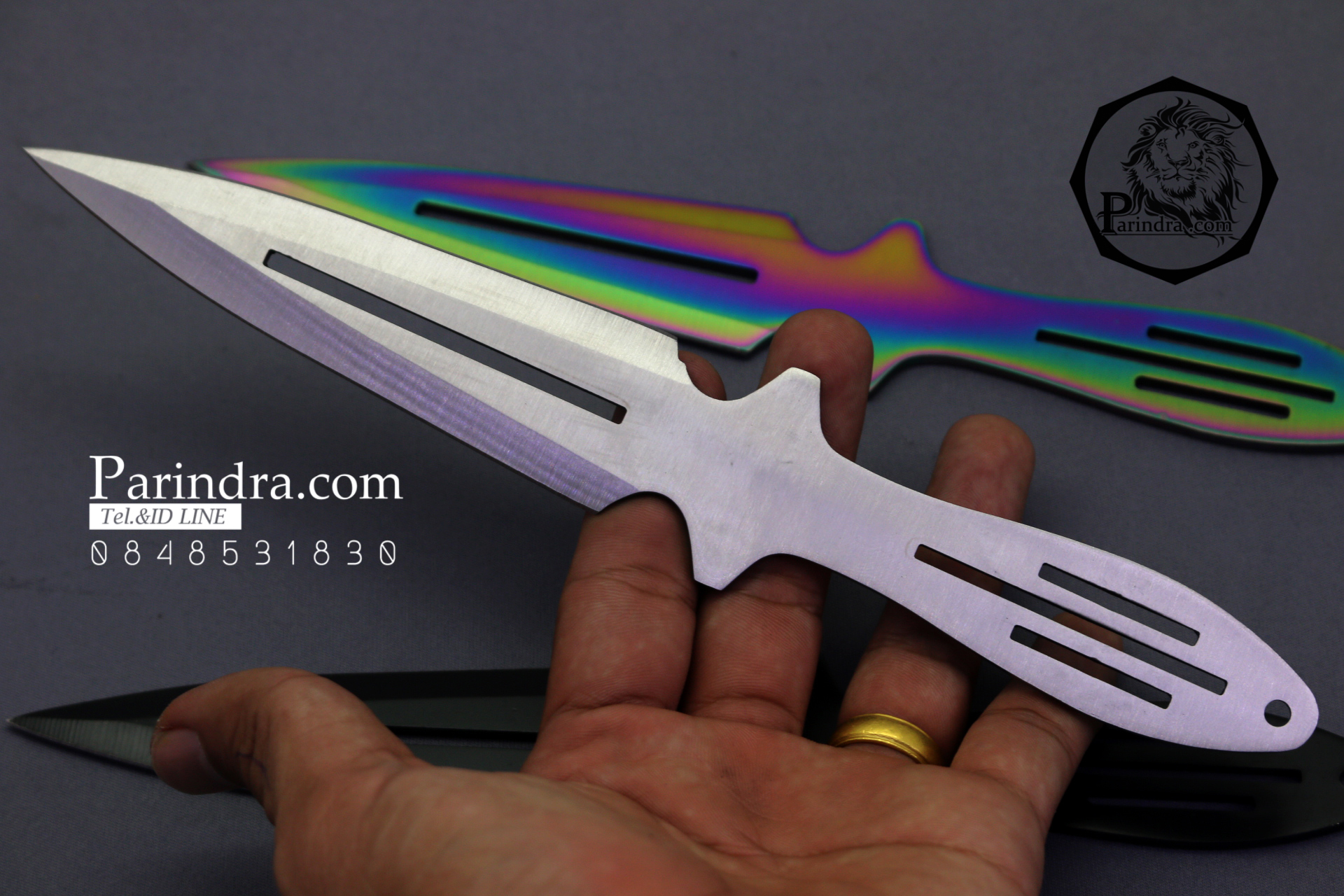 มีดขว้าง มีดบิน สามสี น้ำหนักดี มีซองพกสวยงามครับ
