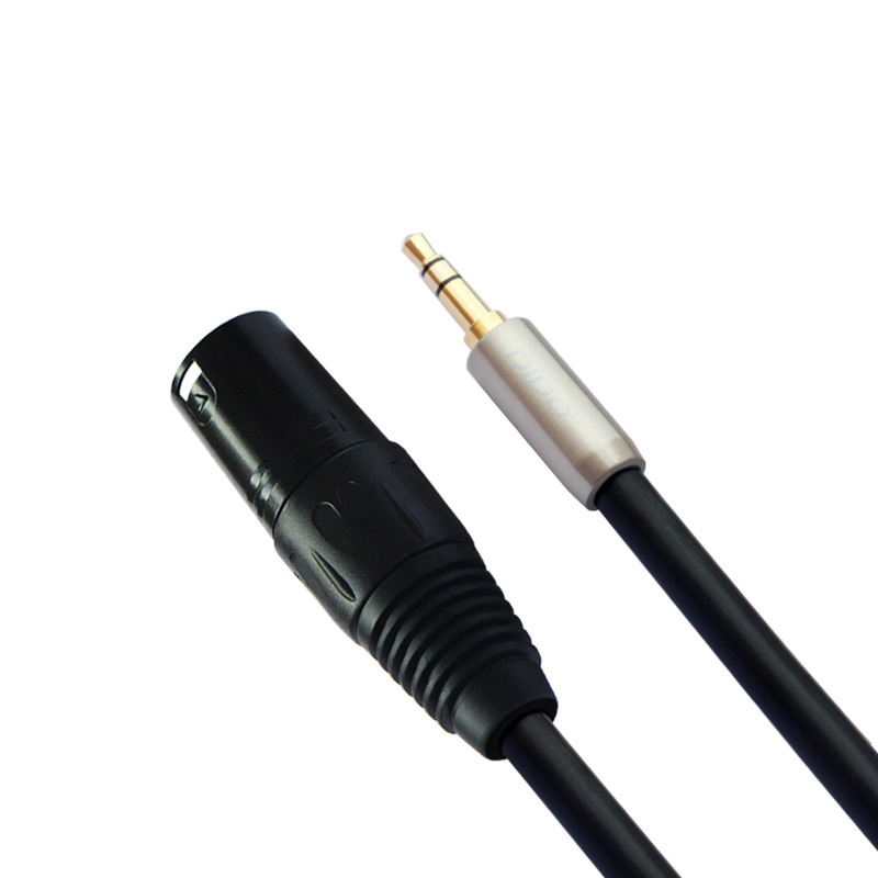 X-Tips Dipo สาย XLR ตัวผู้เป็น 3.5MM สายสัญญาณเสียงสำหรับ ไมโครโฟน