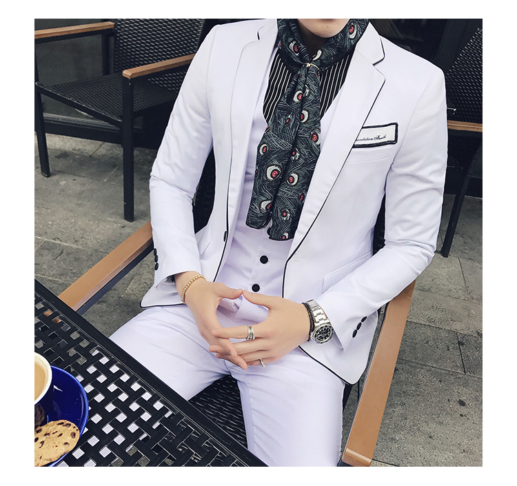 Pre-order ชุดสูทชาย สีขาว เข้ารูป