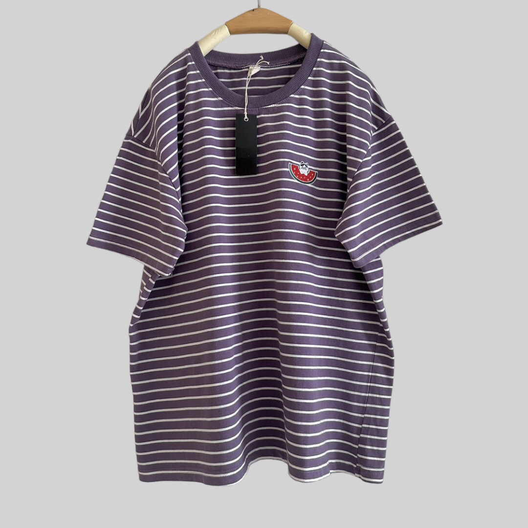 เสื้อยืดลายทางลายปักแมว~แตงโม