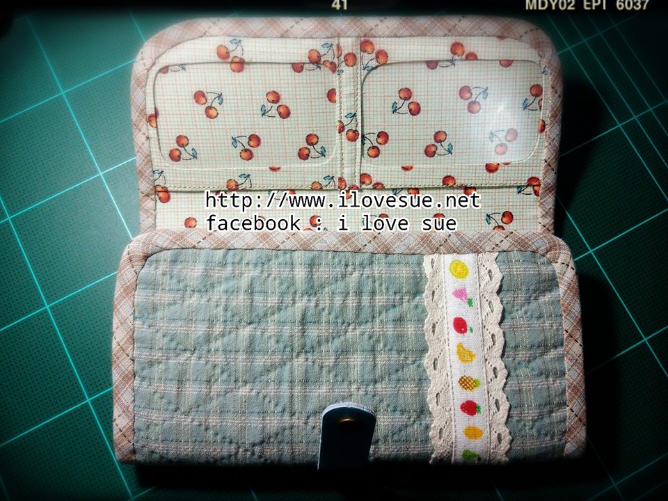 กระเป๋าใบยาวแบบสามพับ ผ้าอเมริกา - สั่งทำ