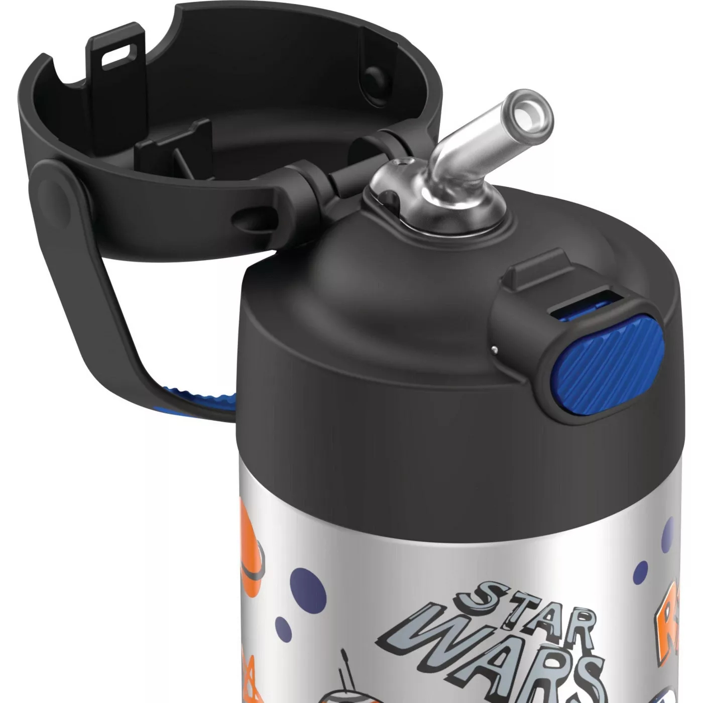 กระติกน้ำเก็บความเย็น Thermos Star Wars BB-8 12oz FUNtainer Water Bottle with Bail Handle - Black