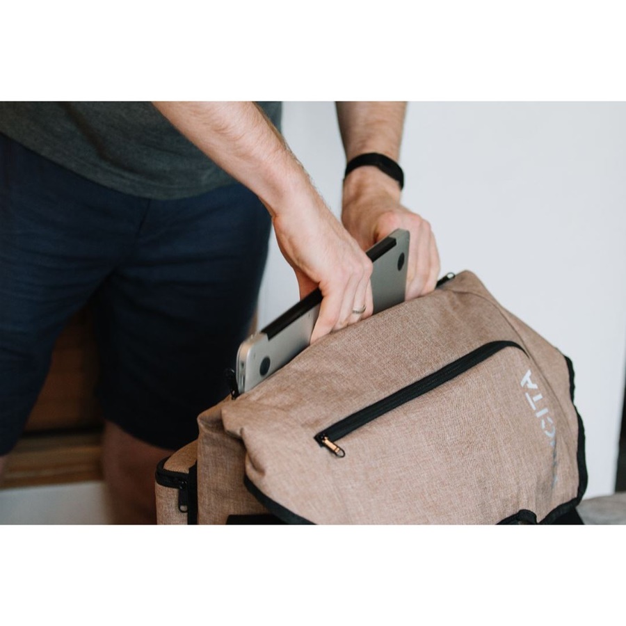 Vincita กระเป๋าหน้าสำหรับจักรยาน Brompton พร้อมสายสะพาย และ ผ้าคลุมกันฝน วินสิตา B207AX - BIRCH BROMPTON FRONT BAG 2.0