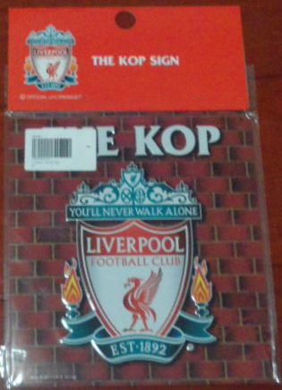 ป้ายเหล็ก ฟุตบอล สโมสรลิเวอร์พูล - ตราสโมสร LFC / เดอะค็อป ใหม่ / LIVERPOOL Football Club Metal Signage - LFC Logo / THE KOP NEW
