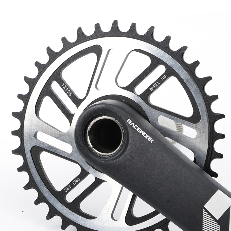 จาน RACEWORK NX1 ขนาด 170mm Crank 1XSystem, 104 BCD Narrow Wide Chainring มีขนาด 34T และ 36T 12 Speed