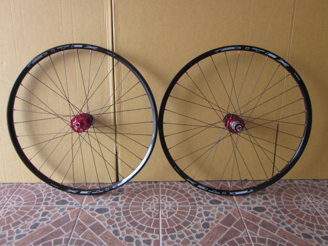 ชุดล้อเสือภูเขา Bitex 27.5"(650B) ,32/32 ดุมแดง ตัวเบา ซี่ลวด Double butted, BX-MTB-650B-XDPSR2016 รองรับแกน 9/15