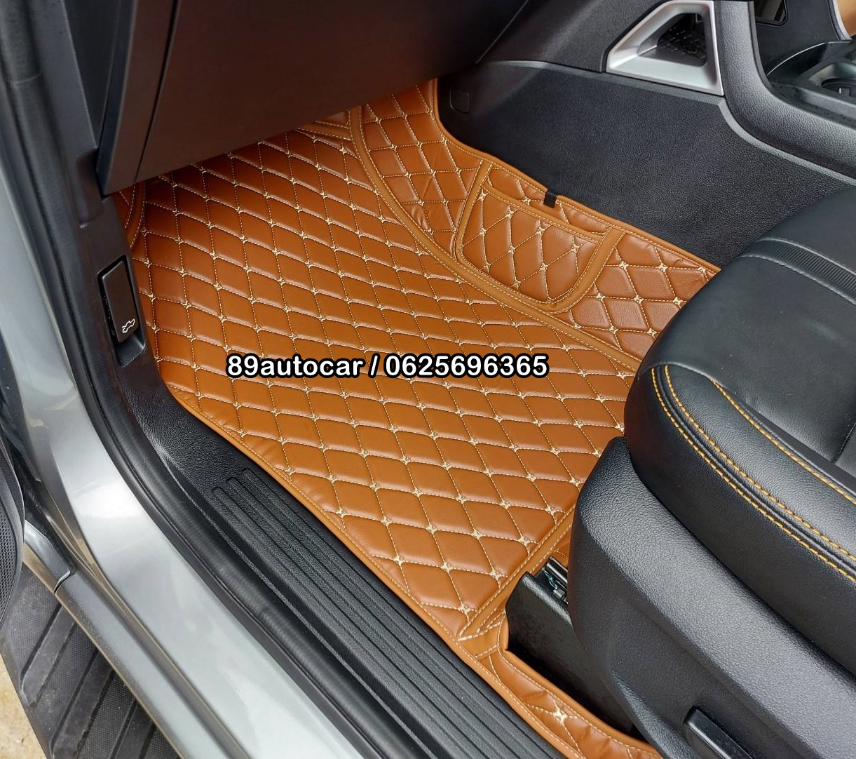 พรมรถยนต์ Ford Ranger 4ประตู 2023 ปูพรม6D สีน้ำตาลเข้ม เต็มคัน