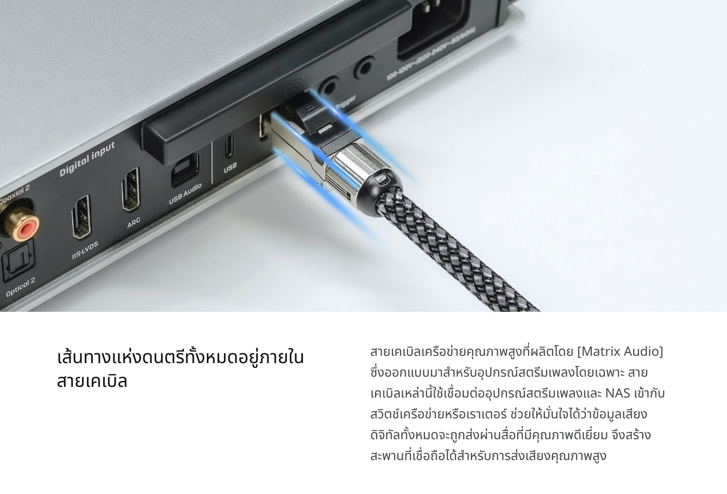 [PreOrder] Matrix Audio สาย LAN CAT6A สายเคเบิลเครือข่ายคุณภาพสูง สำหรับเครื่องเสียง เราเตอร์ ประกันศูนย์ไทย