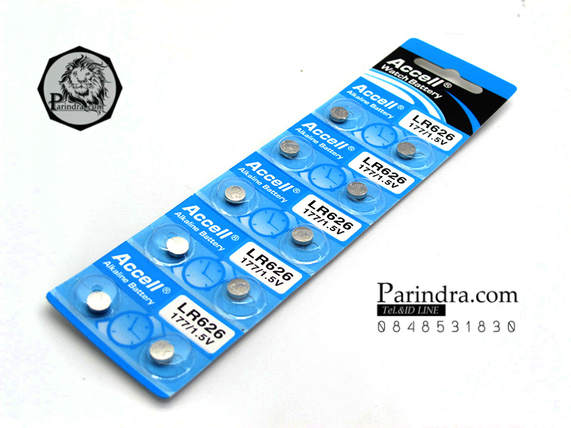 แบตเตอรี่เม็ดกระดุม Accell LR626 177/1.5V Watch Alkaline Battery Japan STD
