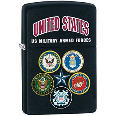 ไฟแช็ค Zippo แท้ Us Army 5 เหล่าทัพ "Zippo 28898 United States Armed Forces" แท้นำเข้า 100%