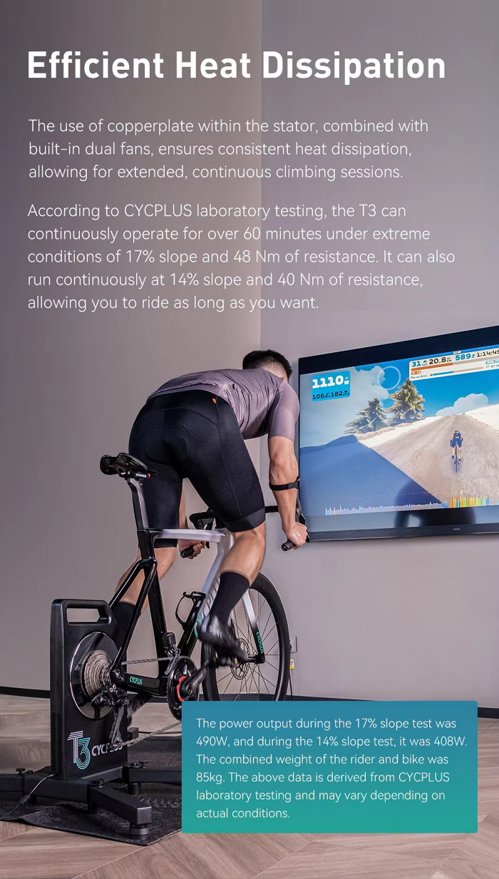 CYCPLUS T3 Smart Indoor Direct Drive Bicycle Trainer | Supports Shimano, SRAM 8-12 Speed