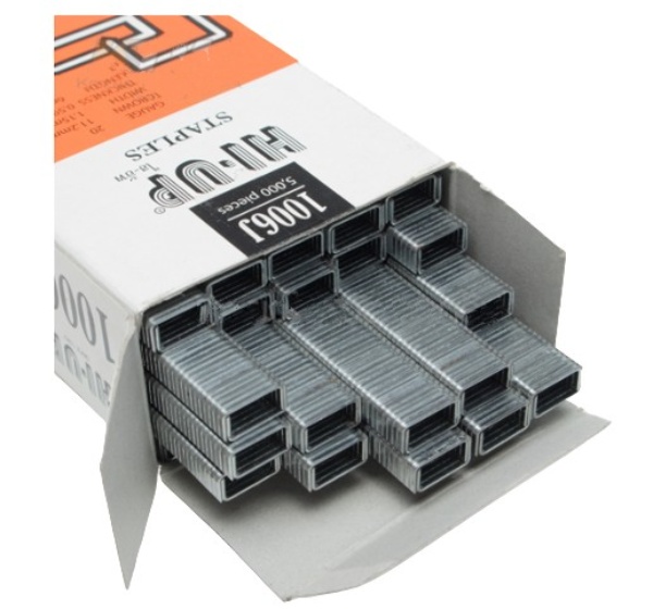ตะปูลม, ตะปูยิงไม้ (ขาคู่) J-1006 (ยาว0.6cm.) Pn.KT-Z022-0130 ##