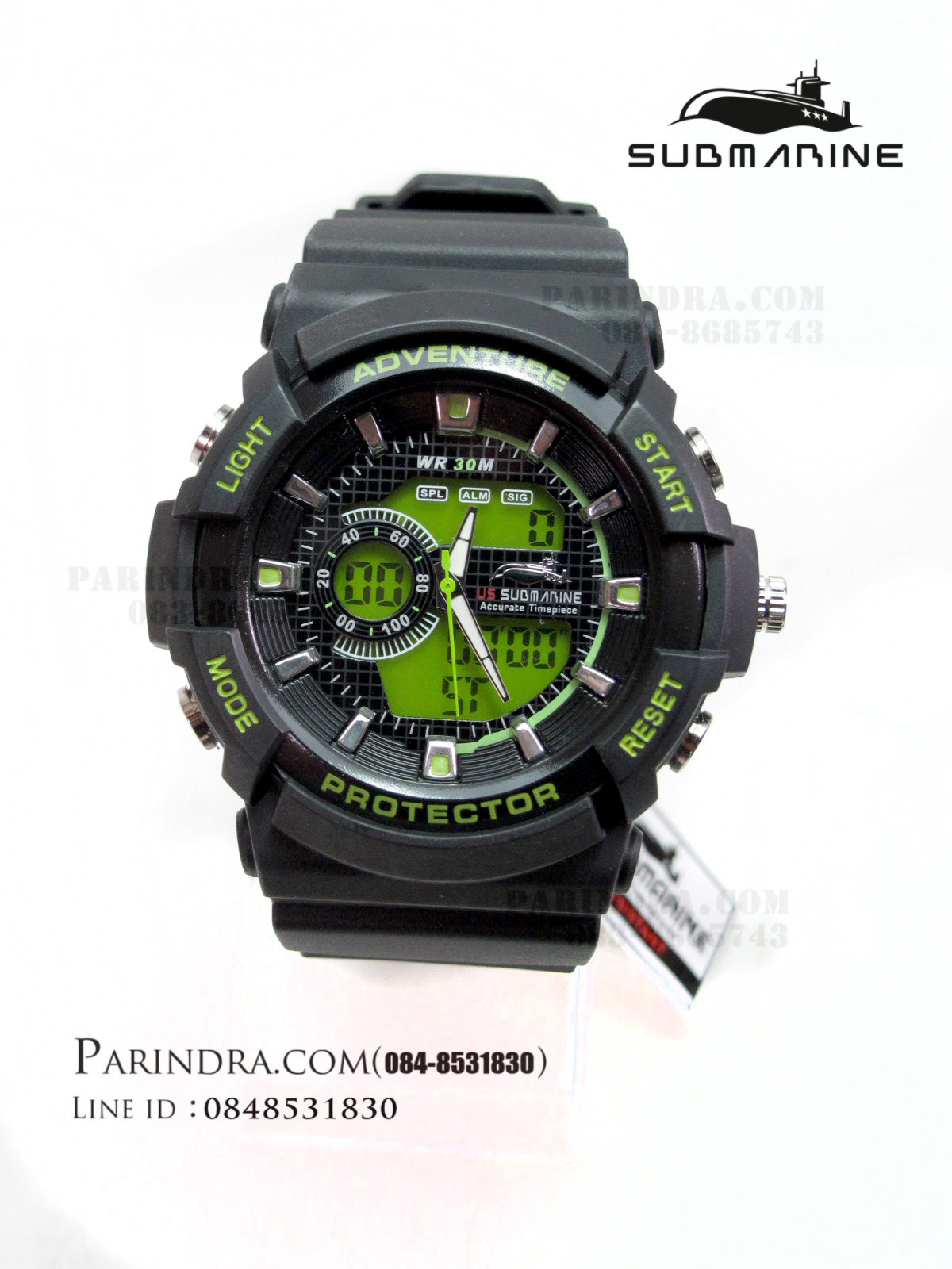 US submarine Protector รุ่น TP3147M สีดำตัดเขียว