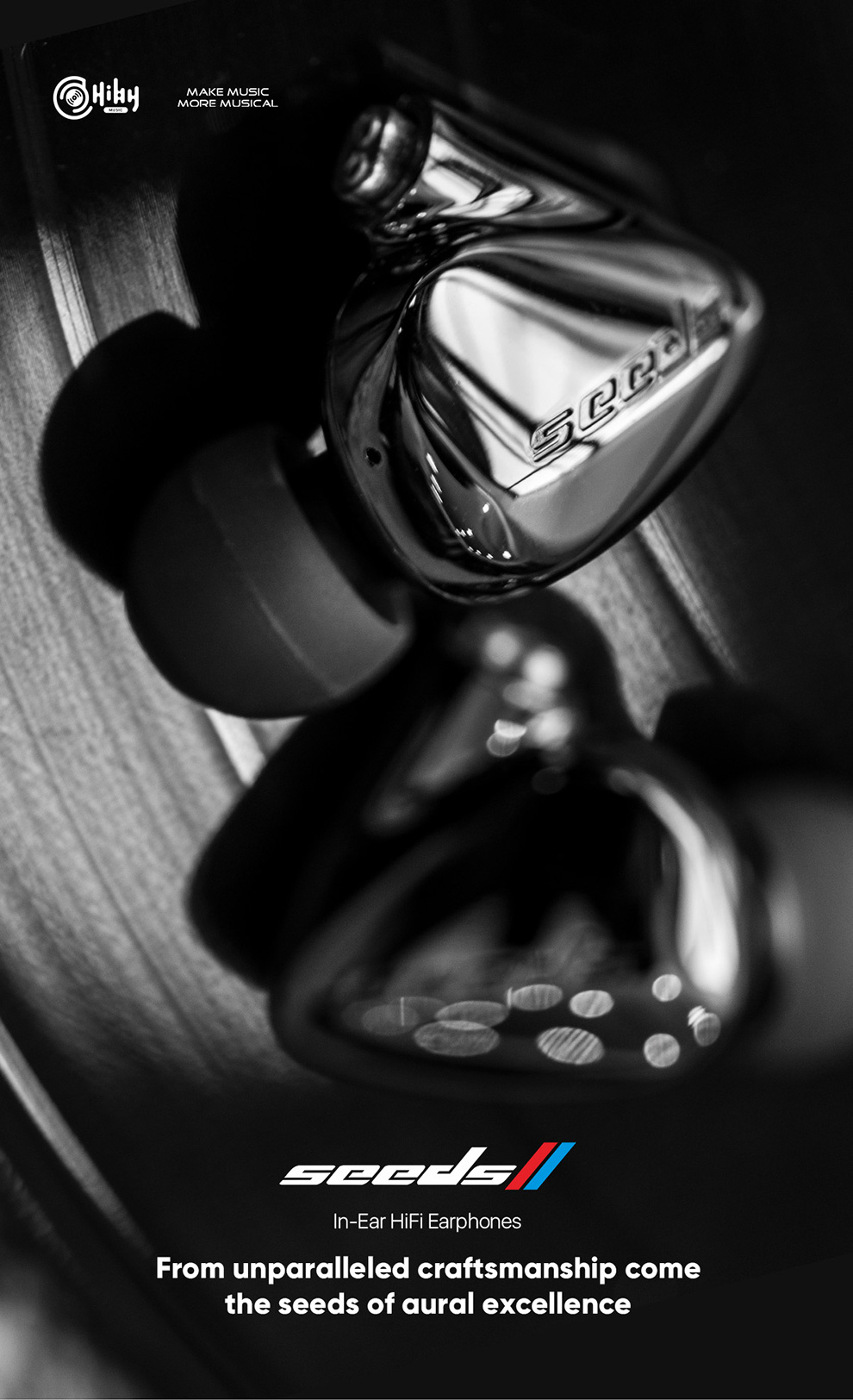 ขาย Hiby Seed 2 หูฟัง Dynamic รองรับ Hi-Res บอดี้ Pure copper สายชุบเงินถัก 4