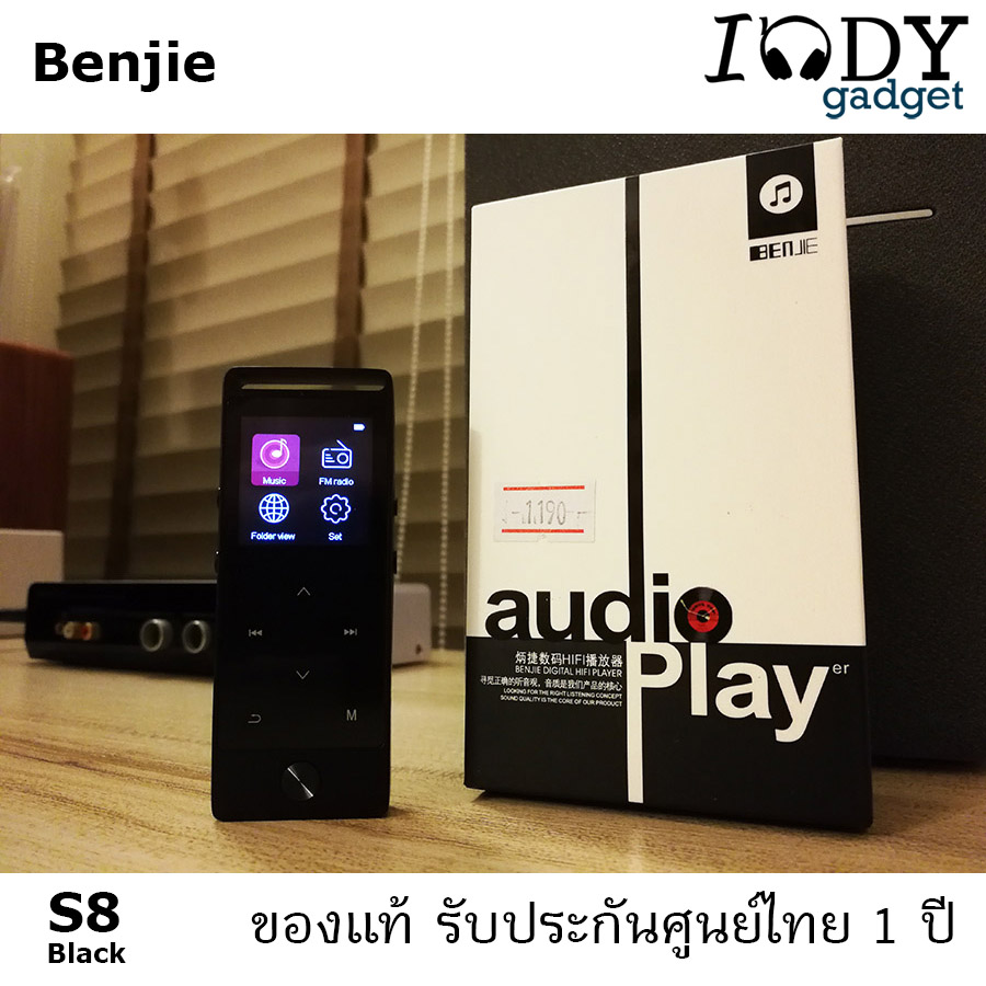 BENJIE S8 ของแท้ รับประกันศูนย์ไทย เครื่องเล่นเพลงพกพารองรับ บลูทูธ , FM radio , บันทึกเสียงได้ , Touch Button