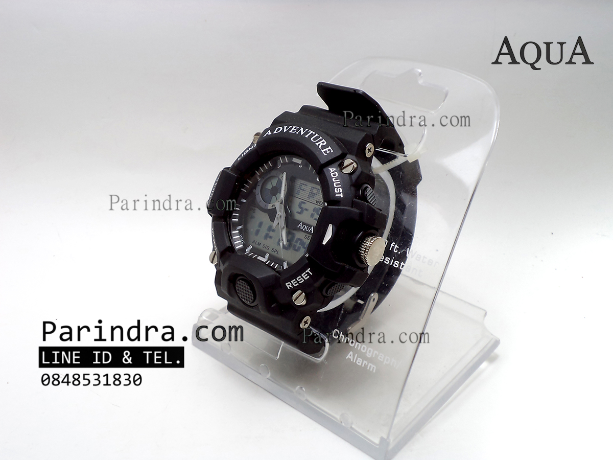 นาฬิกาข้อมือ AQUA รุ่น 1401-D สีดำ-ดำ