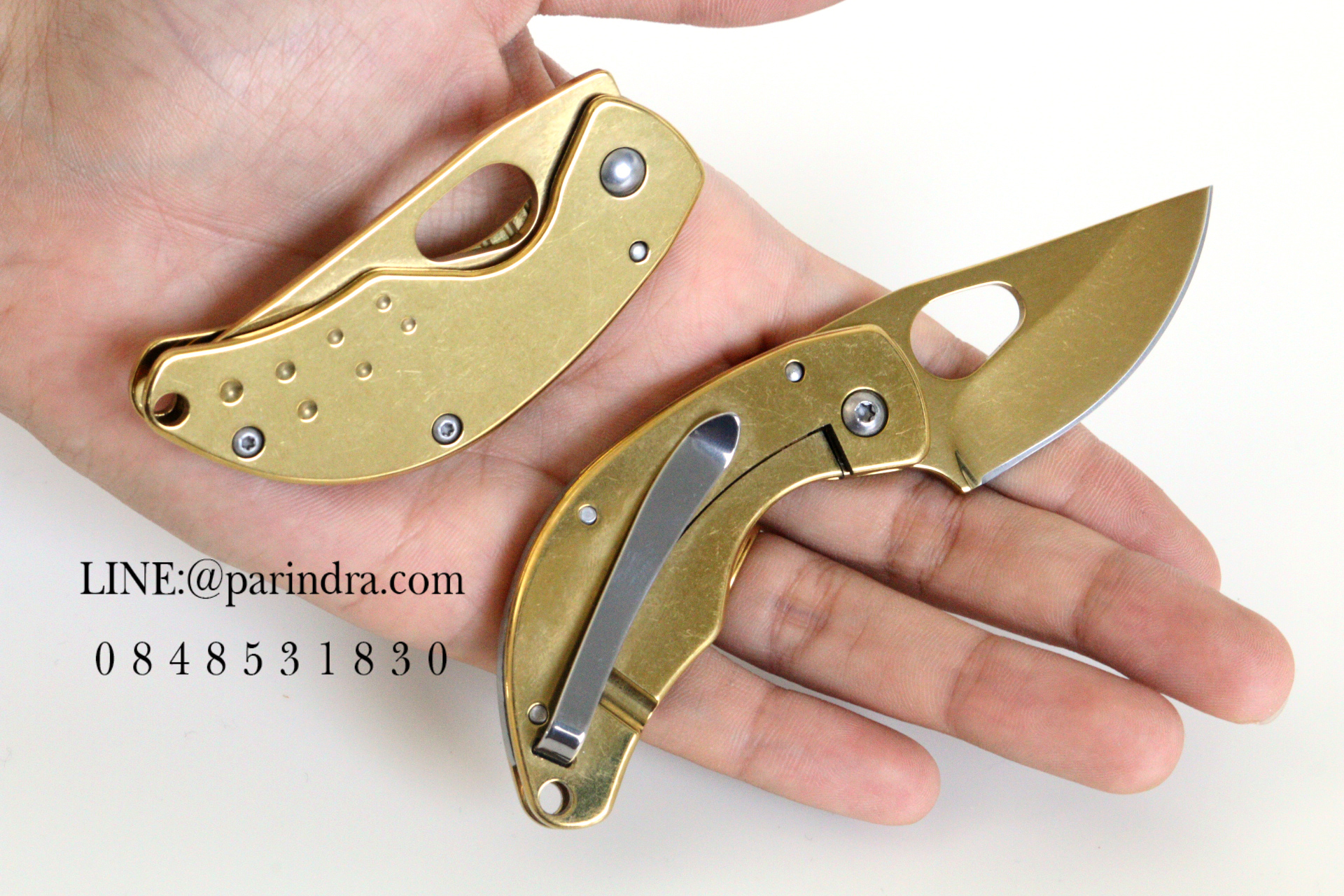 มีดพับ Cricket สีทอง ขนาดเล็ก พกพา ราคาประหยัด