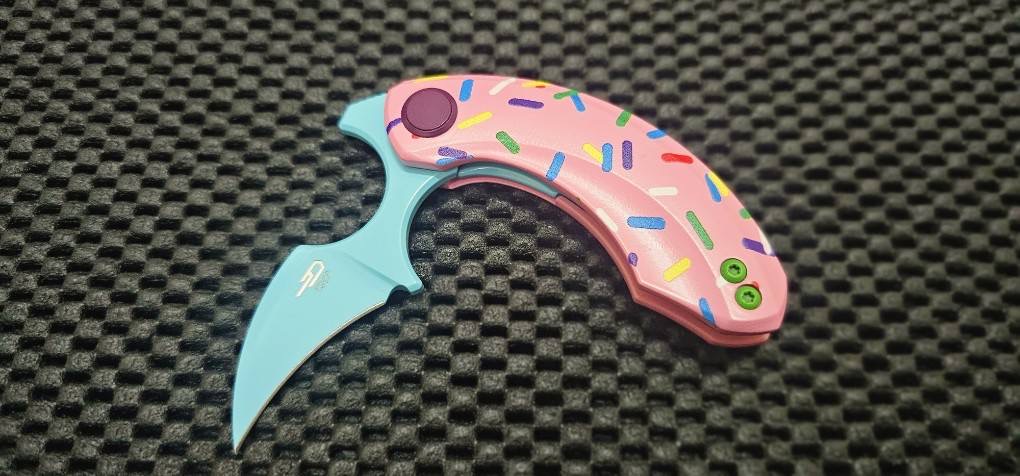 Bestech Knives STRELIT Liner Lock Knife Dessert Warrior® (2.19" Blue)
