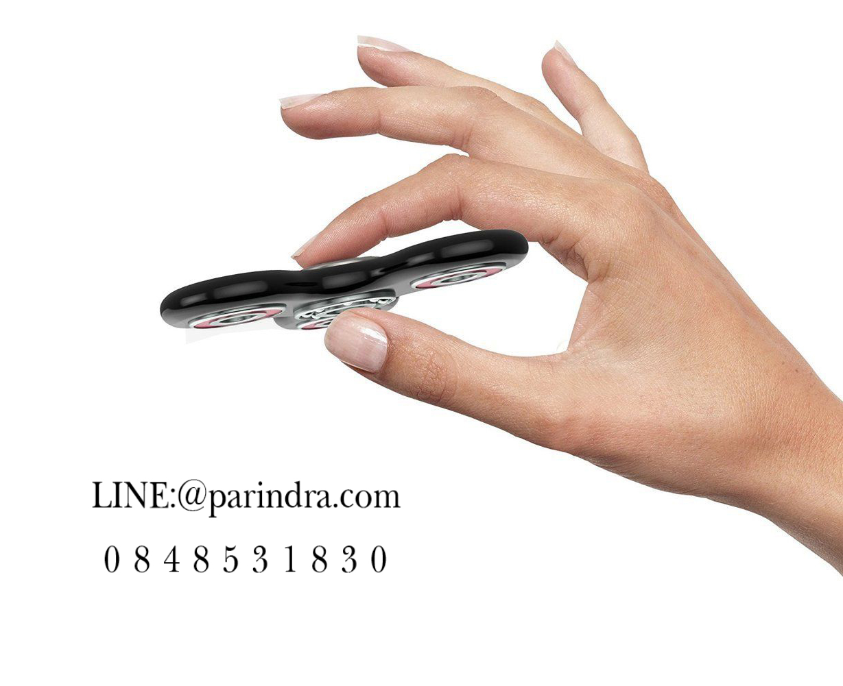 ของเล่นกำลังฮิต Hand Spinner หมุนดี น้ำหนักเยี่ยม สีดำ 6