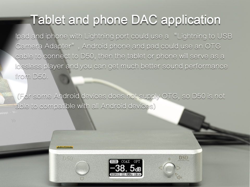 ขาย TOPPING D50 DAC ตั้งโต้ะระดับ Hi-Res รองรับ DSD512 , iOS , Android , Windows , MAC