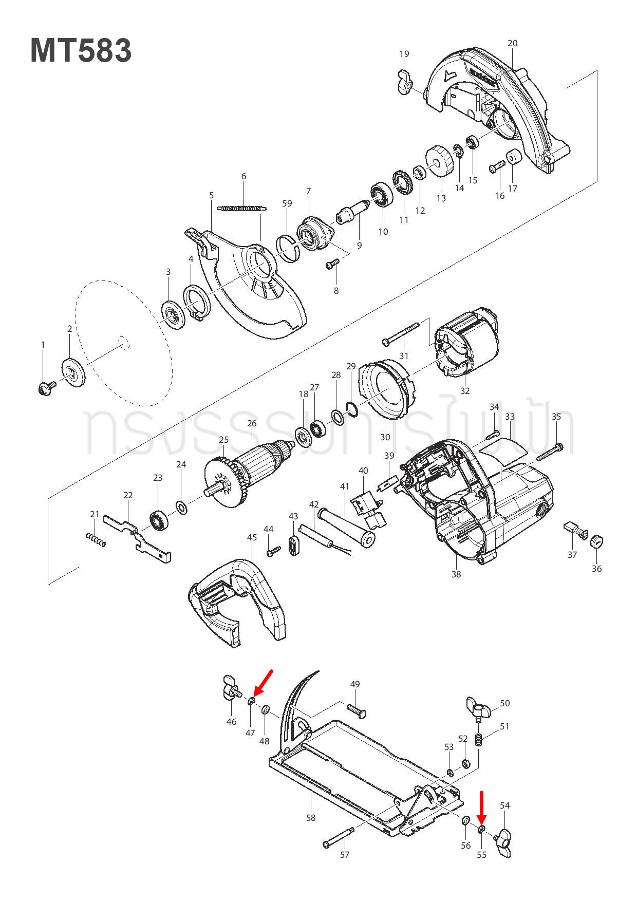 SPRING WASHER 6 Maktec มาคเทค MT560, MT580, MT583, Makita มากีต้า 2414, 2414NB, 4100NB, 4100NH, 4100NH2, 5103N, 5201N, 5401N, 5900B, N5900B Pn.942151-2 (แท้) ## (*)