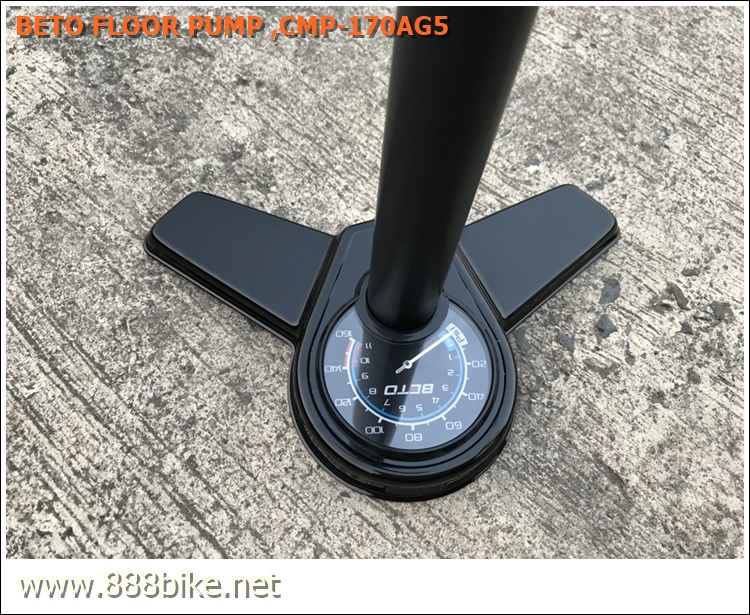 BETO สูบตั้งพื้น เบโต้ กระบอกอัลลอยด์ สีดำ หัวออโต้ AH Head ,AV-FV มีเกจ์,CMP-170AG5 ,PSI-160