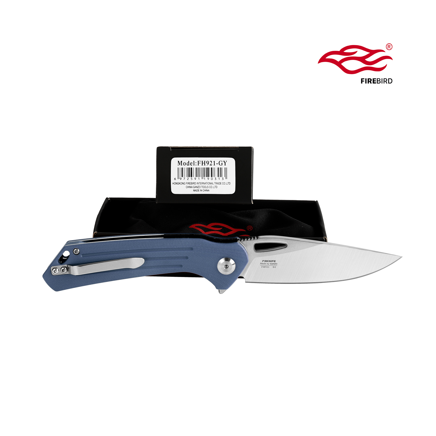 *NEW* มีดพับ Ganzo กานโซ่ รุ่น FH921-GY / D2 Steel / ของแท้ 100%