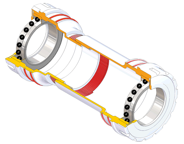 กะโหลก Cema BB Adapter Series-Interlock Ceramic,SRC-BT-PF3024B มีสีดำ