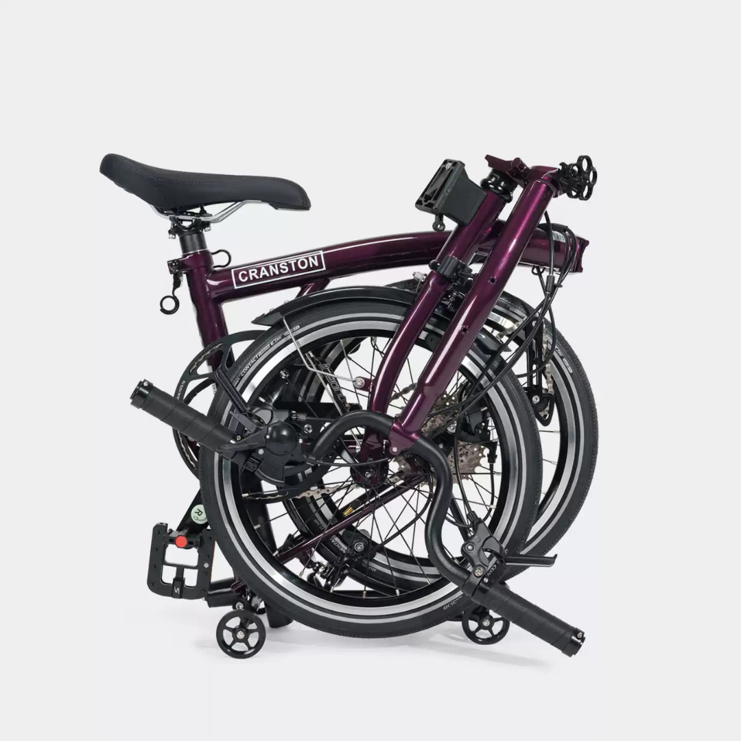 CRANSTON R9 Max Phantom Purple จักรยานพับได้ 3 ตอน 9 สปีด ล้อ 16 นิ้ว น้ำหนักเบา สไตล์วินเทจ