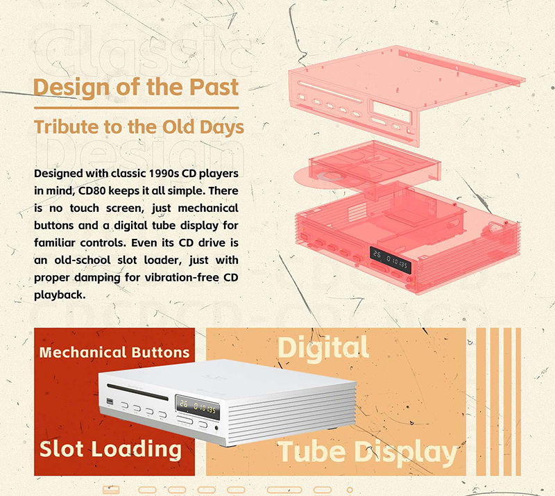 Shanling CD80 เครื่องเล่น CD พร้อม DAC/AMP ในตัวรองรับ MQA, Dual Hi-Res ประกันศูนย์ไทย