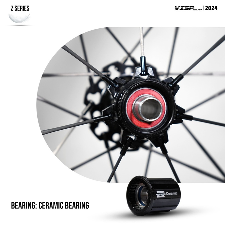 ชุดล้อเสือหมอบดิสเบรค VISP BUILDER Z-SERIES 50/50 DISC BRAKE 2024 Shimano and Sram Support 8-12 Speed
