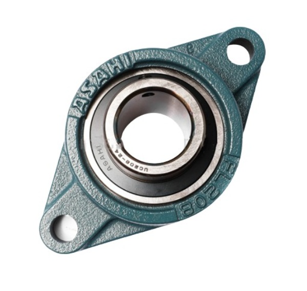 ตลับลูกปืนตุ๊กตา ทรงวงรี (รูปไข่) รูเพลา 1.1/2 นิ้ว ( 1 นิ้ว ครึ่ง) ASAHI อาซาฮี รุ่น UCFL208-24 Pn.A211-0170 (แท้) ##