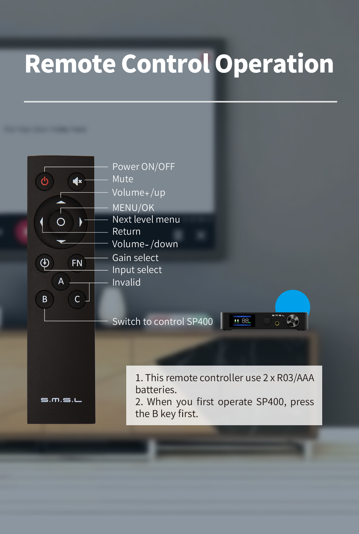ขาย SMSL SP400 แอมป์ตั้งโต๊ะระดับ Hi-Res รองรับ THX ประกันศูนย์ไทย