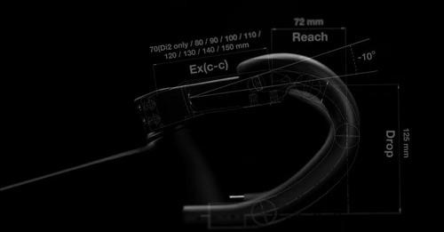 แฮนด์เสือหมอบคาร์บอน BLKTEC รุ่น R8 Road Bike Handlebar Integrated Aero Dynamic วัสดุคาร์บอน รองรับ Switch สำหรับ Shimano Di2 (Climbing Switch)