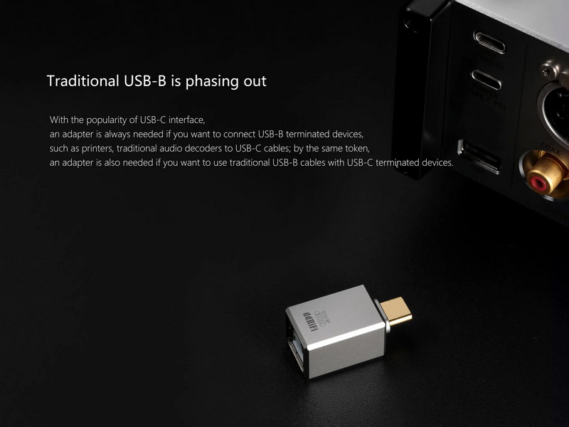 DD TC01BF อะแดปเตอร์แปลง USB TypeB เป็น USB TypeC สำหรับเครื่องเสียง ประกันศูนย์ไทย