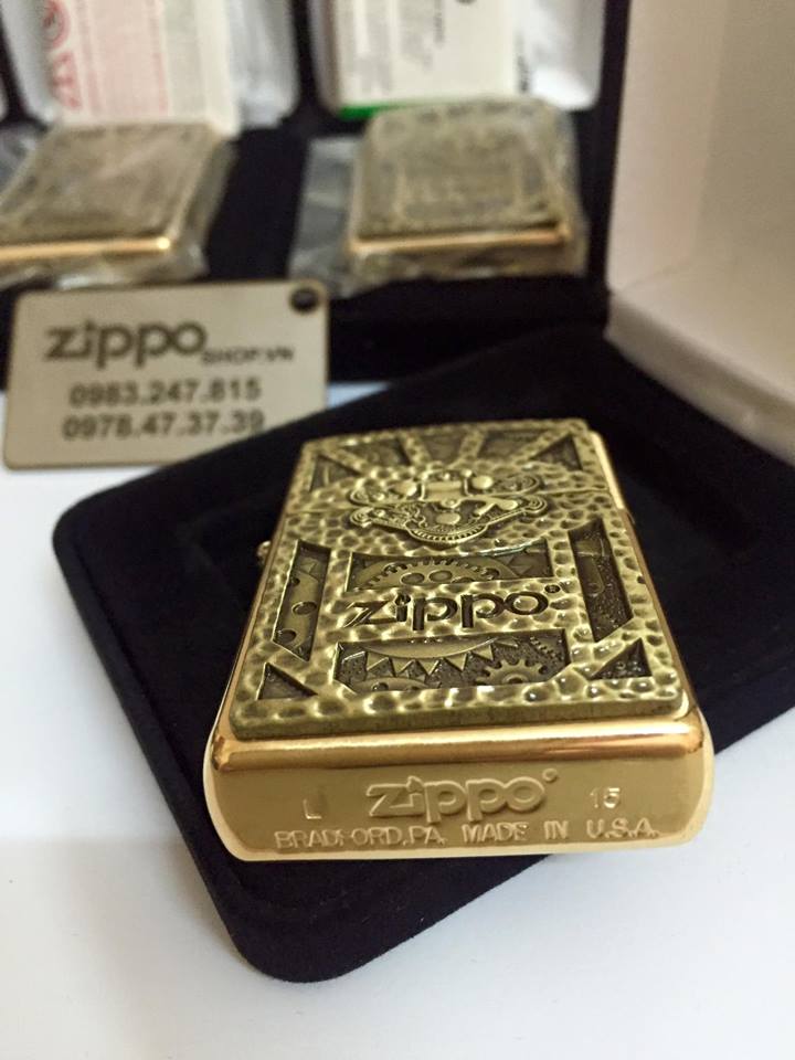 ไฟแช็ค Zippo แท้ "Zippo Steampunk Design Emblem " # 29103 แท้นำเข้า 100%