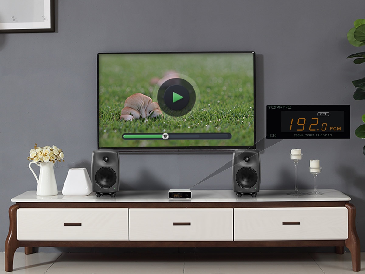 ขาย TOPPING E30 DAC ชิป AK4493 XU208 รองรับ PCM 32bit/768k DSD512