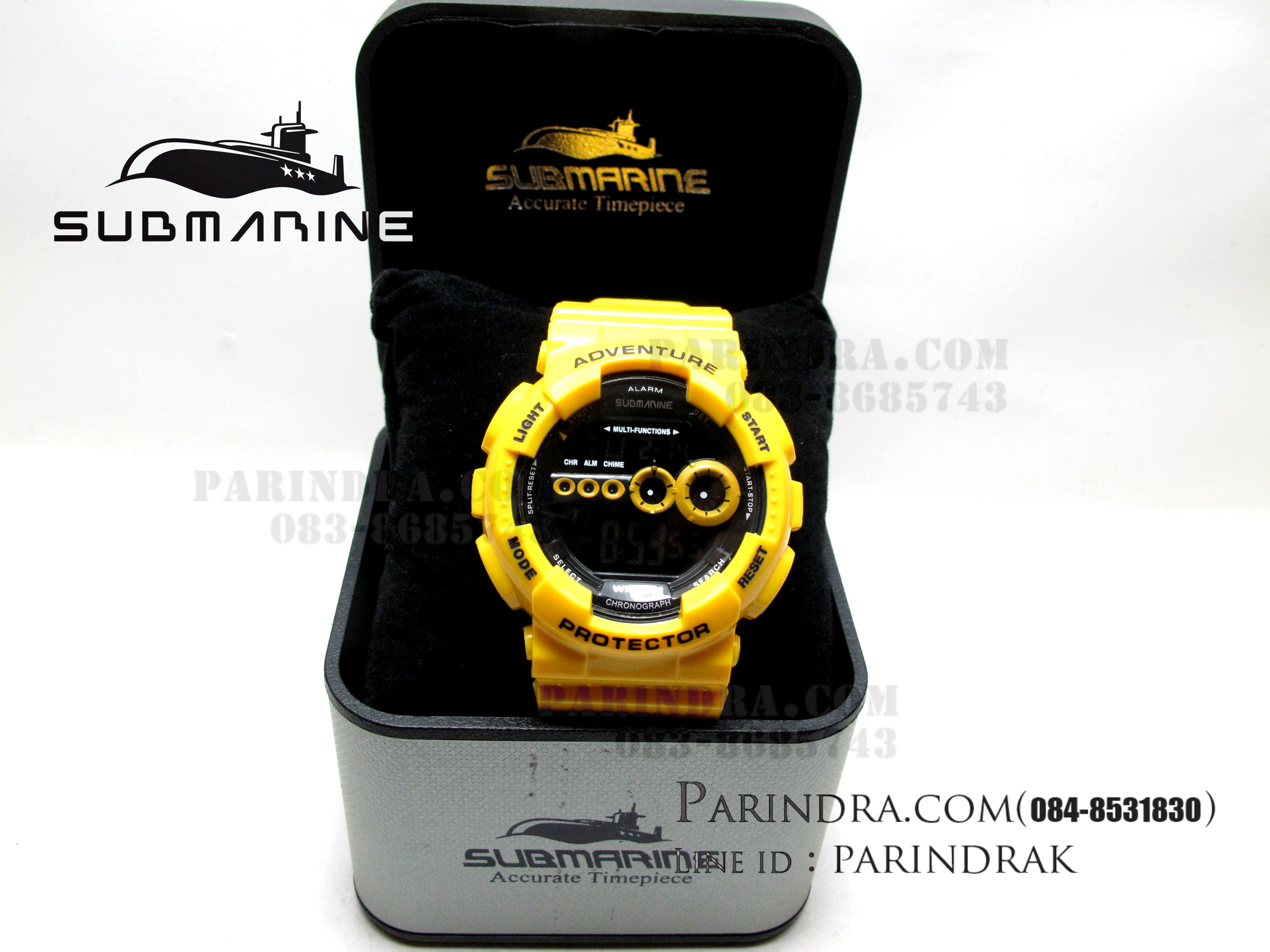 นาฬิกา US submarine รุ่น TP1282M สีเหลือง-พื้นหลังดำ