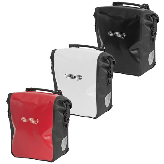 กระเป๋าทัวร์ริ่ง Ortlieb Sport-Roller City - QL1 Bike Pannier (pair) - 25L - black, WHITE, RED (ใช้ได้ทั้งหน้าและหลัง)