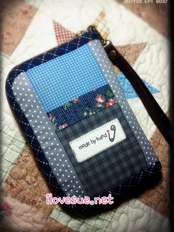 กระเป๋าโทรศัพท์ ซิปรอบ เทคนิค applique - สินค้าสั่งทำ