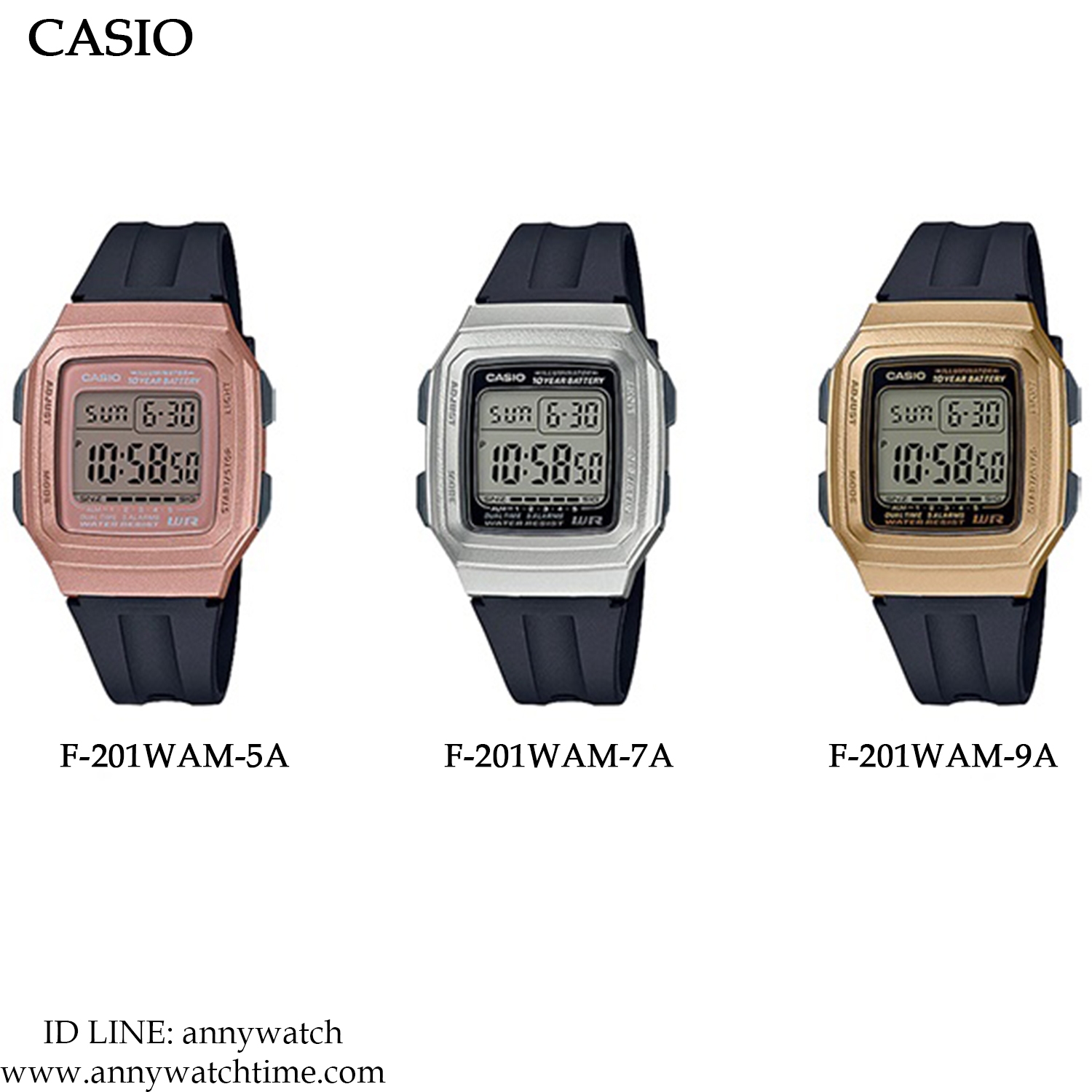 CASIO F-201WAM-5A