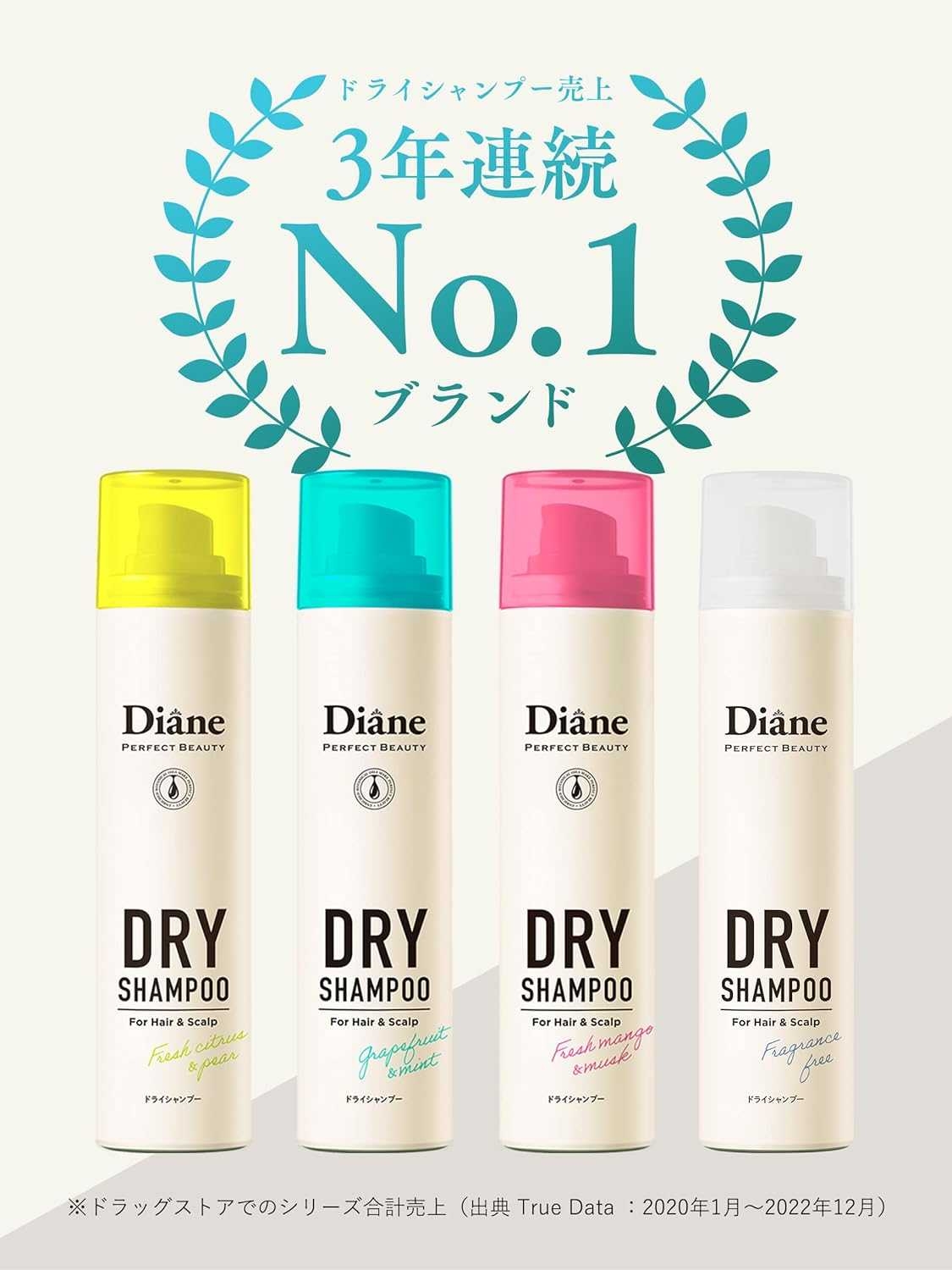 ดรายแชมพู Diane DRY SHAMPOO FOR HAIR AND SCALP 95g เลือกได้ 2 กลิ่น GRAPEFRUIT&MINT/Fragrance-free