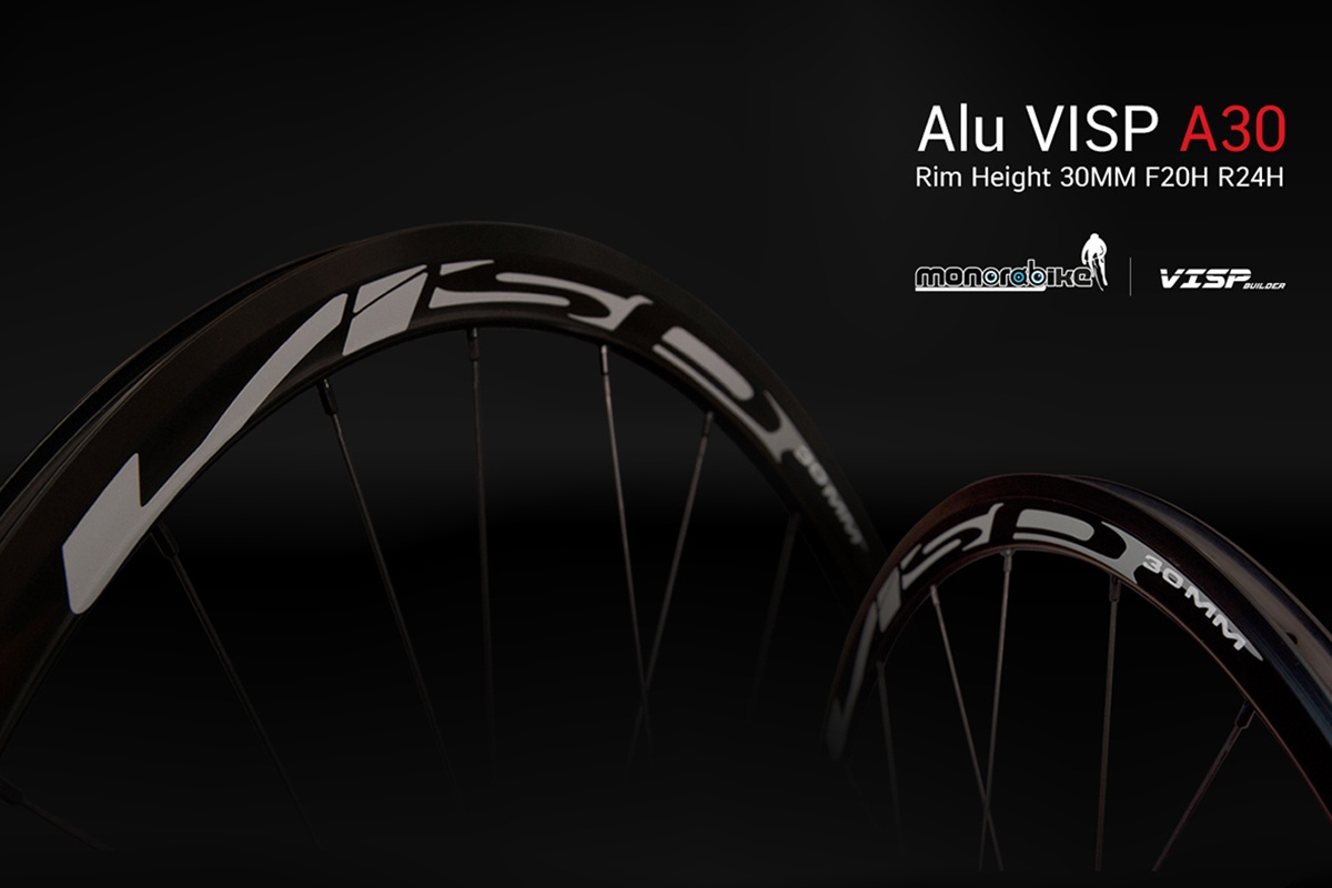 ชุดล้อเสือหมอบ VISP ALU A30 ดุมเซรามิค แบร์ริ่ง Visp Ceramic Bearing ซี่ลวดแบนแอโร่ Aero รองรับโม่ Shimano 8-11สปีด