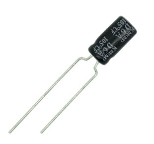 (สั่งขั้นต่ำ 10 ตัว) C คาปาซิเตอร์ 3.3uF 50V ±20% 105°C Size 5x11mm ระยะห่างขา 5.0mm