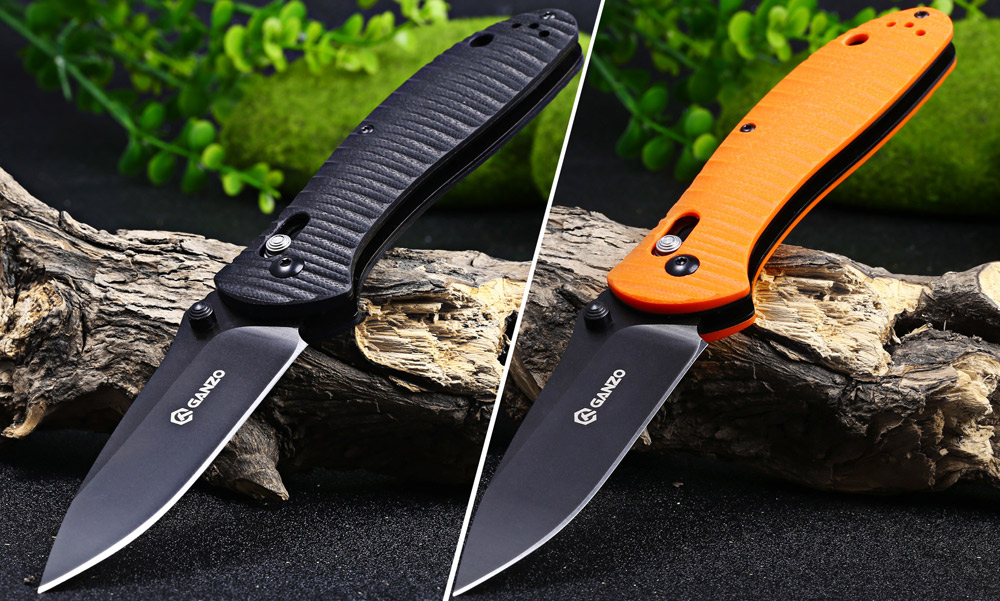 ขายมีดพับ Ganzo กานโซ่ รุ่น G7393-BK สีดำสนิท ของแท้ 100%