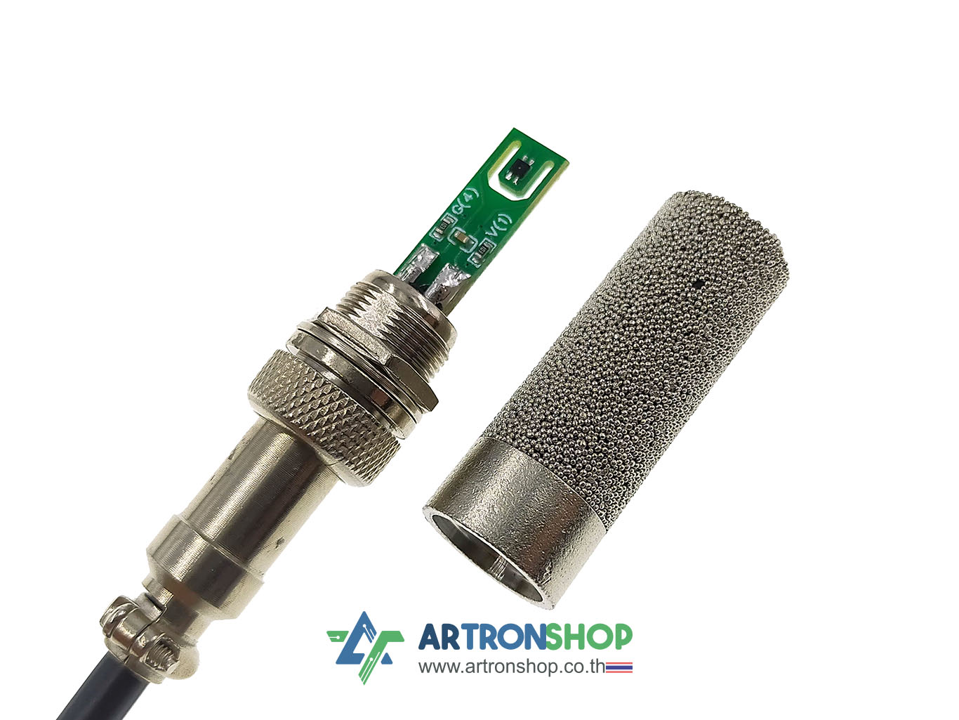 SHT45 เซ็นเซอร์วัดอุณหภูมิและความชื้นความแม่นยำสูง ±0.1°C / ±1.0%RH หัวกันน้ำ I2C