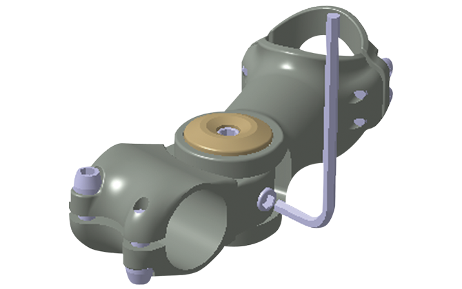 “TRANZ-X” คอแฮนด์ปรับระดับได้ ปรับองศา JD-ST103, ขนาดธรรมดา, 90MM, สีดำ