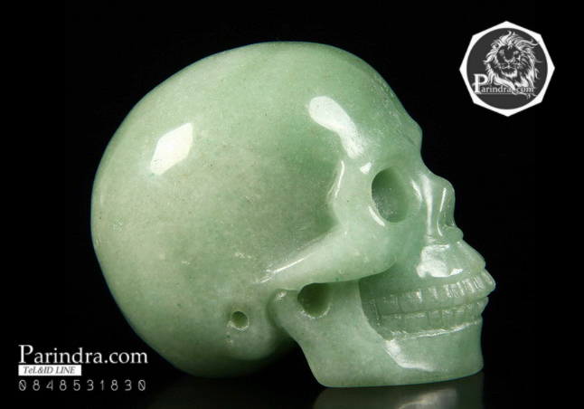หินแร่ AVENTURINE แกะสลักรูปหัวกระโหลก SKULL #SKC001