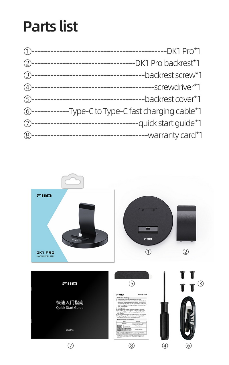 FiiO DK1 PRO Multifunction Dock สำหรับเครื่องเล่นเพลงพกพาหรือมือถือระบบ Android